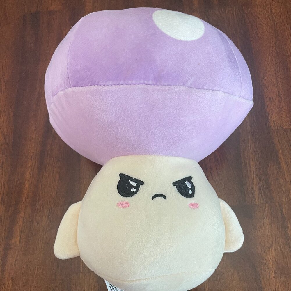 Fun & Fun Toys Plush Purple Angry Mushroom Toy 8" Tall!